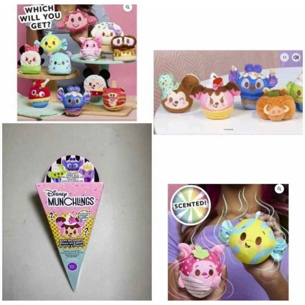 Disney Munchlings Series 1 Sweet Treats Scented Mystery Plush Blind Box New